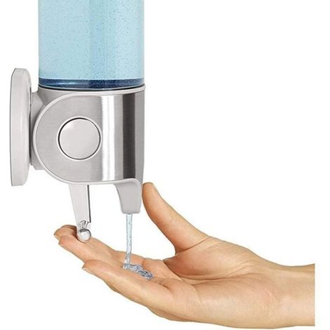 Distributeur de Savon - 500 ml - ABS et Acier Inoxydable - Murale - Salle de Bain Cuisine Bureau Hôtel - 1 Pièce (1/5)