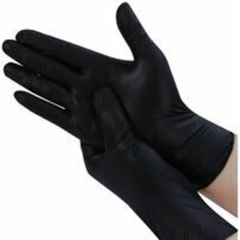 Gants nitrile taille M (100 unités), Gants nitrile jetables, Gants nitrile noirs, Gants jetables noirs, Gants nitrile (taille S, SANS LATEX)