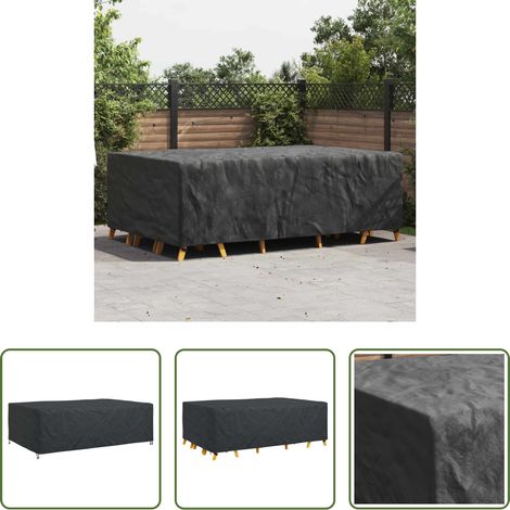 vidaXL Innenbereich -  Möbelbezug Uni Schwarz 300 x 200 x 90 cm 210D