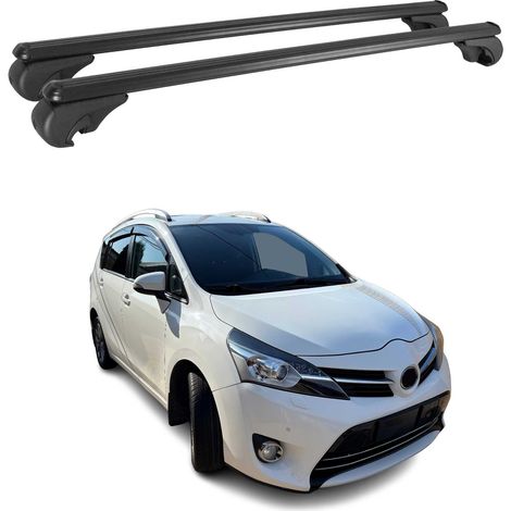 OMAC Aluminium Dachträger Querträger für Toyota Verso 2009-2018 – TÜV / DIN 75302:2019 – Abschließbar – Max. 75 kg – 2 Stangen Schwarz (1/5)
