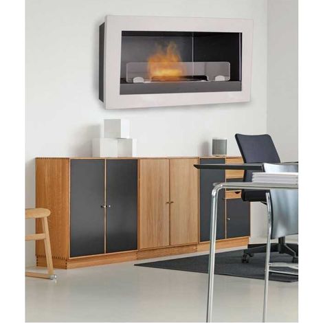 Biocamino da Parete Verona 3000W Rosso Tecno Air System (1/4)