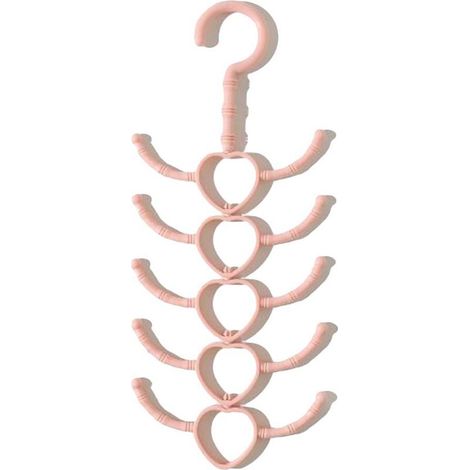 Lot de 10 crochets rotatifs multifonctions 10 branches, organisateur de vêtements en plastique (1/4)