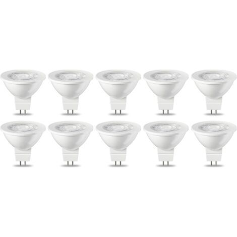 BUNTHAUS Lot de 10 ampoules LED GU5.3 MR16 5 W Blanc chaud non dimmable, 220 V [Classe énergétique G] (1/5)