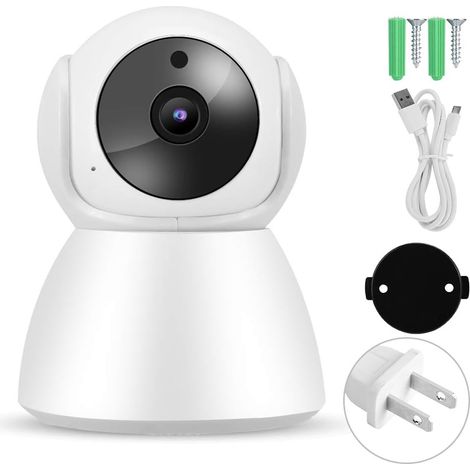 Filiyano-Caméra bébé IP WiFi 1080p avec interphone bidirectionnel sans fil, caméra de surveillance bébé d'intérieur PTZ, compatible avec la détection (1/5)