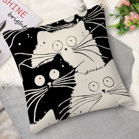 Housse de Coussin with chien dessin main (1/5)