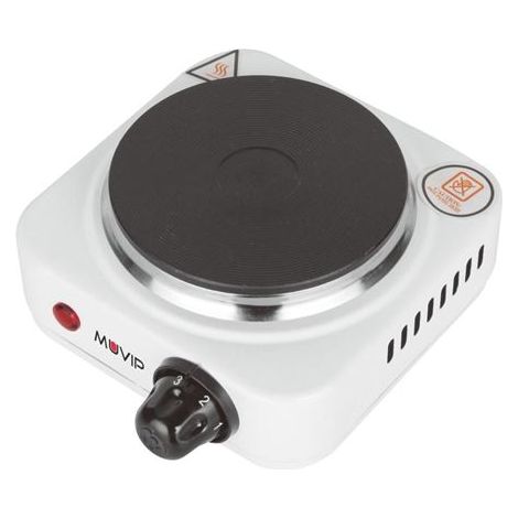 Muvip fornello elettrico 1 piastra 500w - 5 livelli di potenza - termostato con sistema di sicurezza