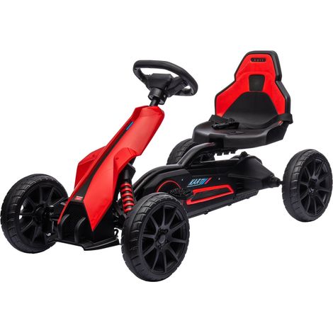 Gokart, Kinderfahrzeug Mit Verstellbarem Sitz, Tretfahrzeug, Tretauto Mit Handbremse, Kettcar Für Kinder Im Alter Von 3-8 Jahren