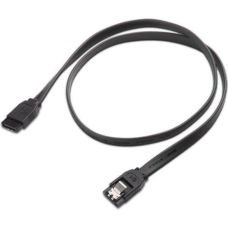 1 Câble SATA III, 6 Gbit/s, verrouillage, 40 cm, pour disque dur SSD graveur (1/5)