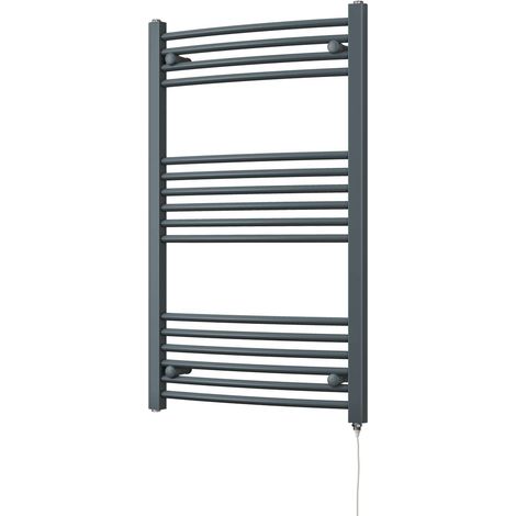 Zennor - Anthracite Electric Towel Rail H1000mm x W600mm Curved 500w Standard (1/3)