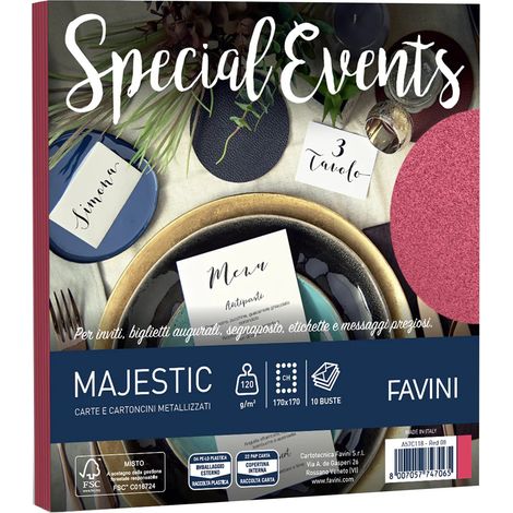 Favini A57C118 busta Rosso 10 pz
