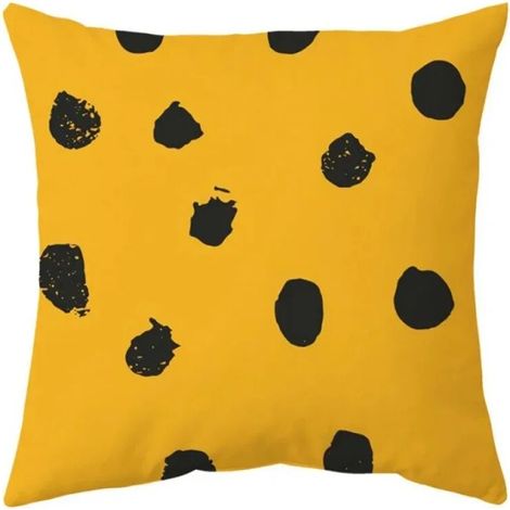 Taie D Oreiller - Coton Linen - Imprimé Léopard - Double Face - Pour Canapé Chaise Lit Bureau Extérieur - 40x40 cm (1/5)
