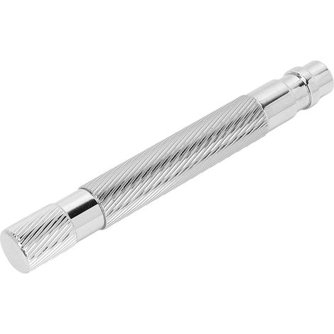 Manche de rasoir de sécurité pour homme, en métal, de rechange, style rétro, argenté. (1/5)