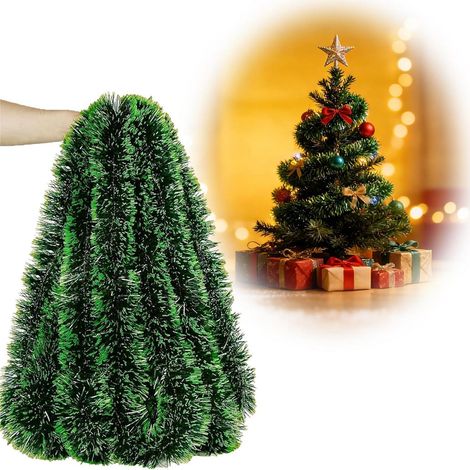 Weihnachtsgirlande Grün 6x2m für Innen & Außen, Fenster, Tür, Balkon
