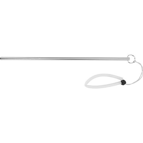 Bâton de pointeur de chatouillement en alliage d'aluminium pour plongée sous-marine avec mesure et lanière (argent) (1/5)