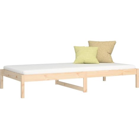 Sofá cama de madera maciza de pino 90x190 cm vidaXL (1/5)