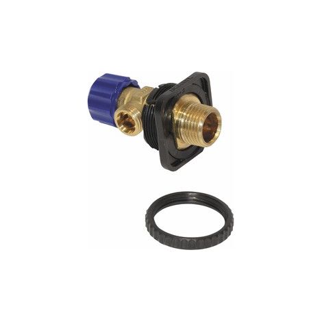 Alimentation avec robinet équerre intégré – Manette 1/4 pour installations sanitaires – Compatible avec systèmes GEBERIT (1/2)