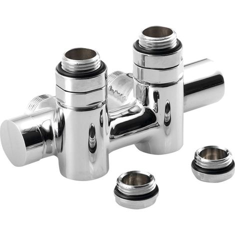 Sapho Twin Combi - Ventilanschlussset, Mittelanschluss, rechts, Abstand 50 mm, Chrom CP461S