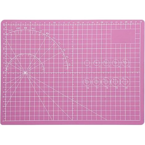 Tapete de corte, tapete de costura, base de corte, placas de corte, tapete de corte autorreparable, para tela, acolchado, costura, scrapbooking (rosa) (1/4)