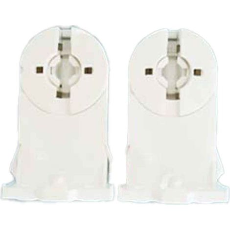 2 Kit Portalampade Per Neon Tubo Led T8 Con Base di Fissaggio