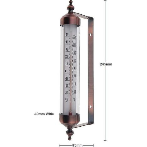 Außenthermometer im Bronze-Look - Elegantes Gartenthermometer, ideal für den Außenbereich, z. B. an der Wand, im Gewächshaus oder in der Garage. (1/3)