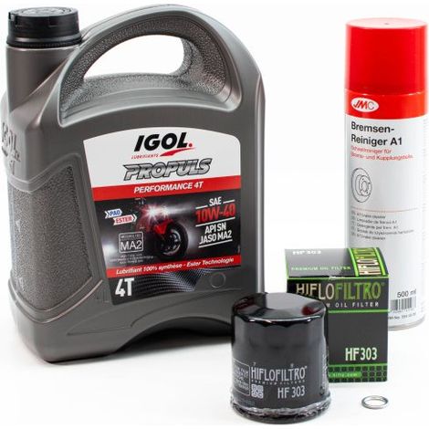 Kit Entretien Vidange Standard pour YAMAHA XV 1600 Wild Star de 1999 à 2004 - IGOL PROPULS PERFORMANCE 10W40 4L