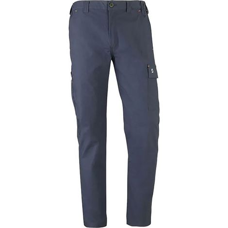 Pantalón multibolsillo elástico road azul marino, talla xxl