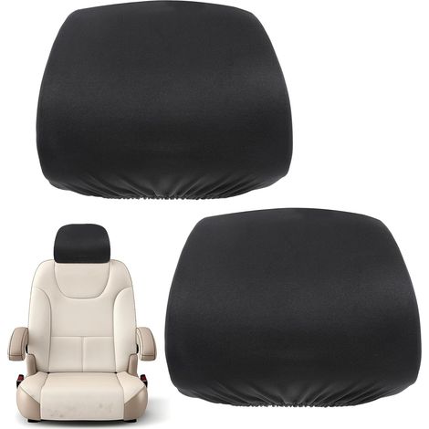 Car Headrest Covers 2 Pack Washable Dustproof Elastic Car Headrest Covers (1/5)