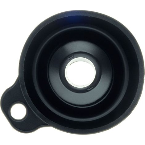 Embudo de silicona plegable, negro - universal, duradero, fácil de almacenar (1/5)