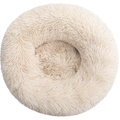 Panier moelleux pour animaux, panier rond en forme de donut pour petits chiens, panier doux et apaisant pour chiens et chats, panier confortable pour chat, diamètre extérieur 50 cm (1/5)