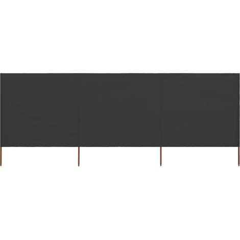 Paravent 3 panneaux Tissu 400x80 Anthracite (1/5)