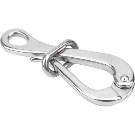 Crochet de sangle de treuil en acier inoxydable durable de 10 cm avec maillon à dégagement rapide pour bateau