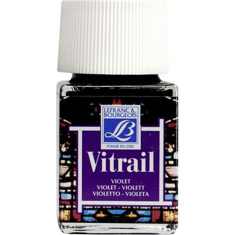 Peinture vitrail - Lefranc Bourgeois - Violet - Flacon de 50ml (1/4)