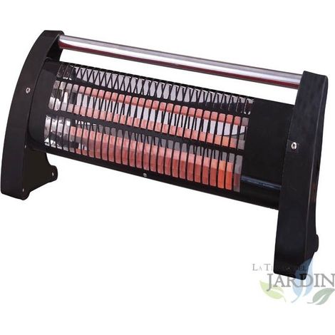 Radiateur infrarouge, Poêle 1200W. 3 barres en quartz. Émission de chaleur instantanée