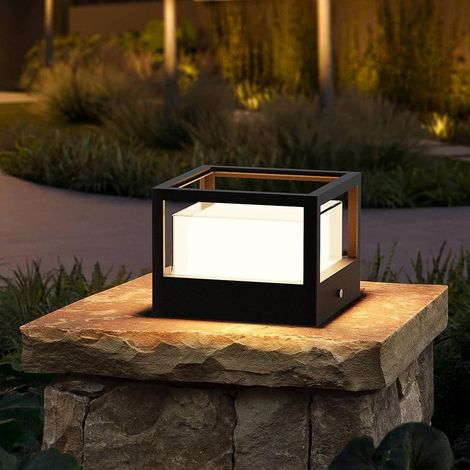 Colonne d'éclairage extérieur, lampe de jardin LED 12 W, lampadaire d'extérieur en aluminium IP65, colonne d'éclairage extérieur, noir (1/5)