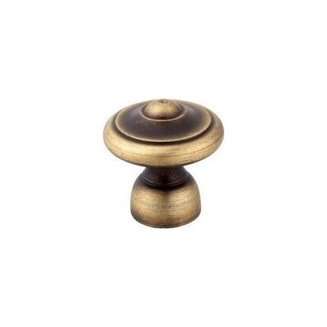 Bouton de meuble rustique acier bronze diamètre 30 mm - BROS