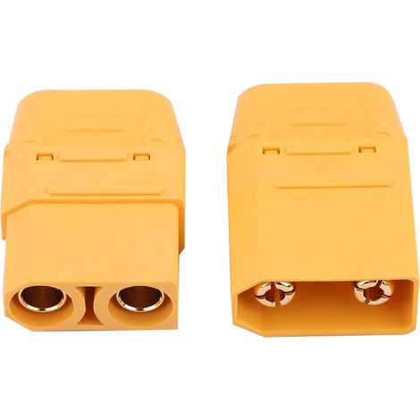 paire de connecteurs XT90, fiches bananes plaquées or 4,5 mm, accessoire pour batterie RC (1/5)