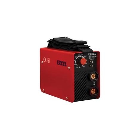 SALDATRICE ELETTRICA INVERTER 120 MINI  mm.210x90x145h.  peso kg.2.4    EXCEL