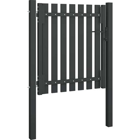 Portail de jardin，Portail de clôture，Portillon de jardin Acier 1x1,25 m Anthracite CFW39040 (1/4)