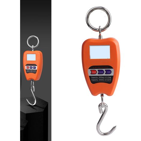 Balance électronique pour grue 200 kg, petite balance électronique sans fil à crochet, balance industrielle, orange (1/5)
