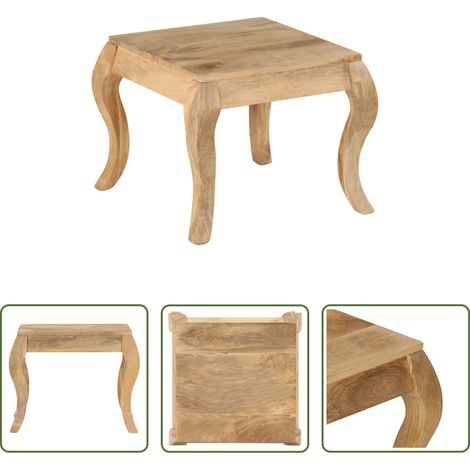 Bois de manguier massif -  Table d'appoint 45x45x40 cm Bois de manguier massif (1/5)