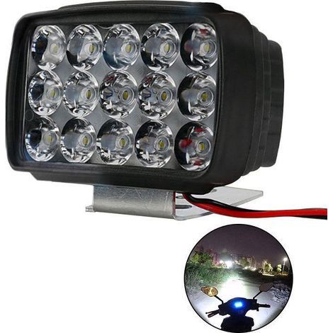 Faros delanteros LED de 15 LED para motocicleta, faros antiniebla, faros LED de reemplazo (1/4)