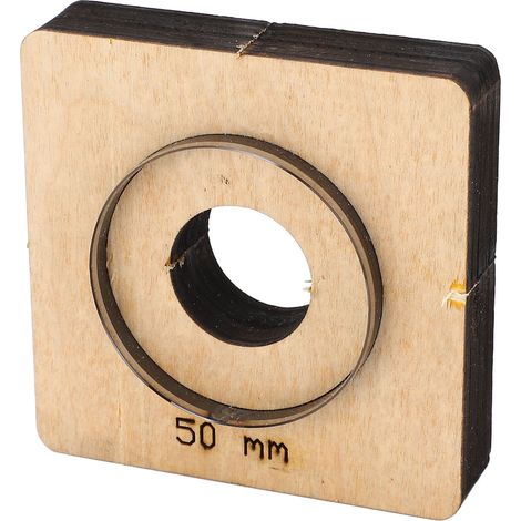 Emporte-pièce rond en acier allié et bouleau 50mm pour cuir, plastique, carton, caoutchouc, argile, tissu, bois et bricolage (1/5)