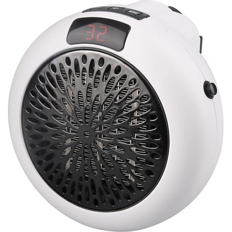 Radiateur soufflant soufflant enfichable 900 W, mini radiateur électrique, radiateur mobile, blanc