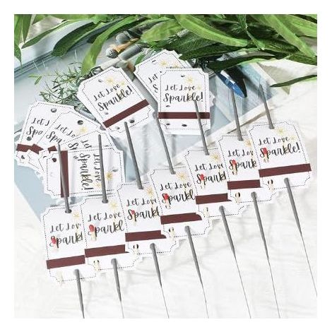 Lot de 100 étiquettes Kraft pour bougies magiques - Enveloppes métalliques Match Striker - Pour fêtes, remise de diplôme, anniversaire - Blanc (1/5)