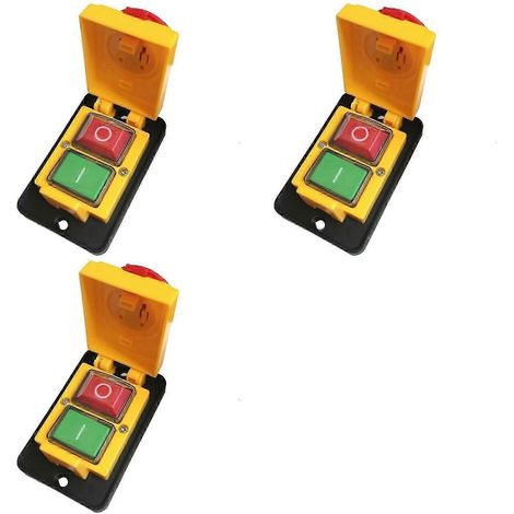 3X DZ05 7 broches 400 V IP55 Interrupteur à bouton-poussoir d'arrêt d'urgence électromagnétique triphasé - JXLGV (1/5)