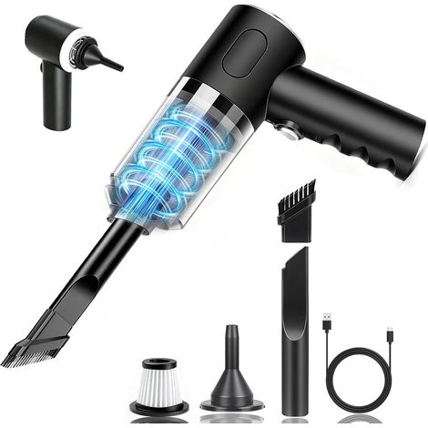 Aspirateur à main 4 en 1 sans fil – 22000 Pa – Pour voiture, bureau, maison, poils d'animaux – Léger (1/5)