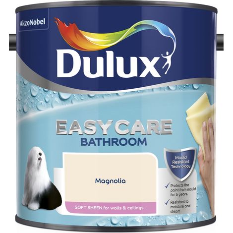 Dulux Easycare Bathroom Soft Sheen Emulsion Paint - 2.5L - Magnolia