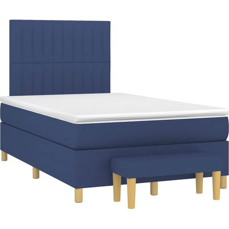 Boxspringbett mit Matratze Blau 120x190 cm Stoff (1/5)
