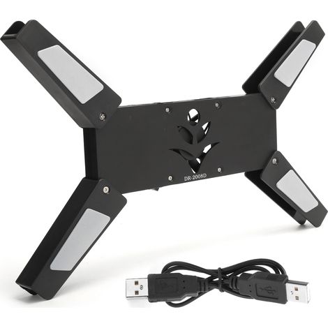 Support d'ordinateur portable rafraîchissant pliable USB DR-2008D (1/5)