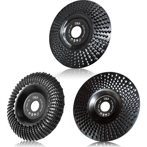 Disque Bois Meuleuse 125mm/22, Disques de Meulage pour Façonner, Meuler et couper. Roues pour Meuleuse d'angle 3 Pièces (1/5)
